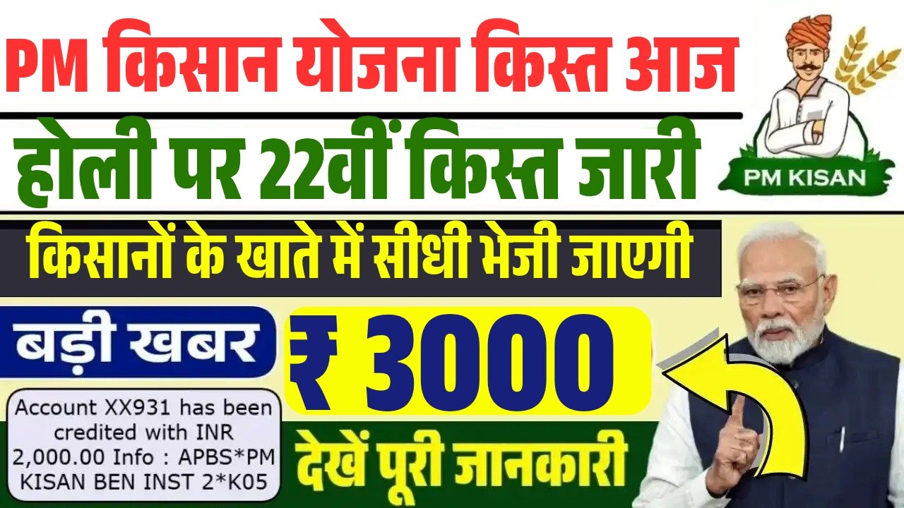 PM Kisan Yojana 22nd Installment 2026 Today