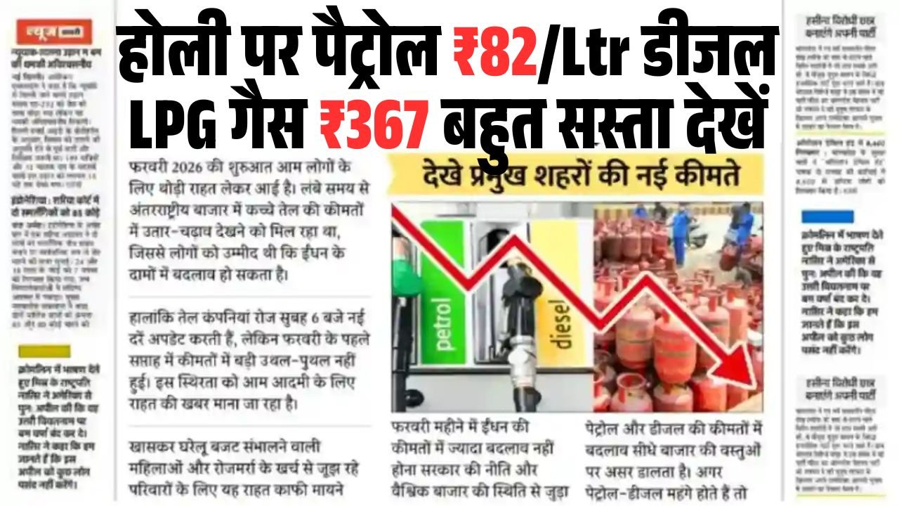 Petrol Diesel LPG Gas New Price 2026